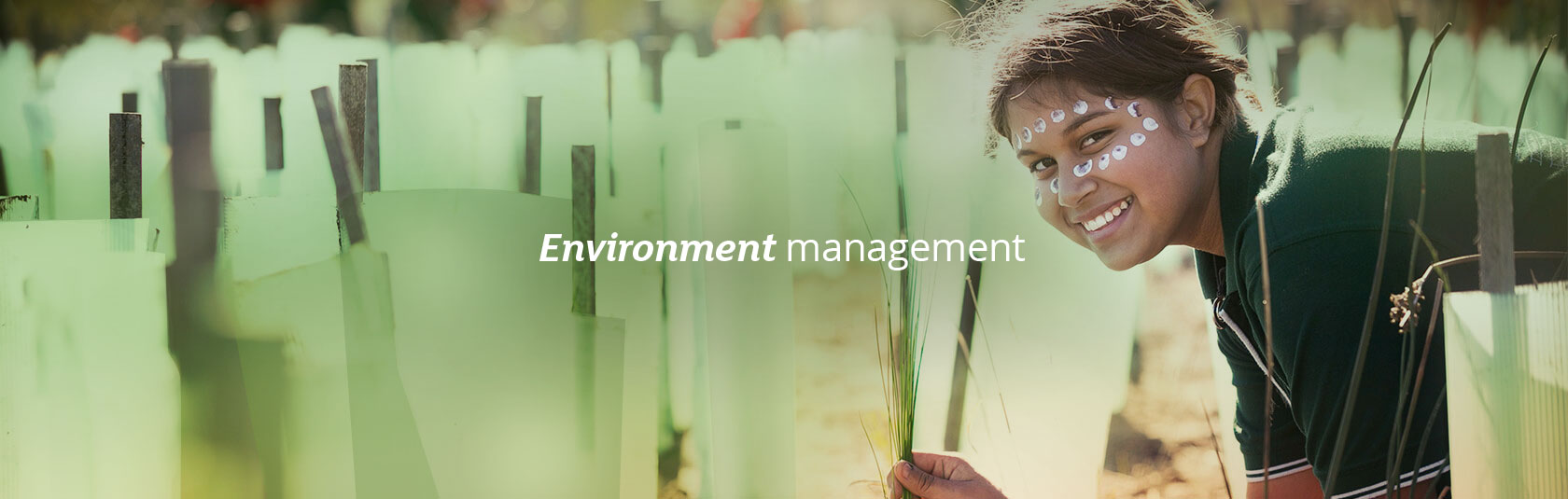 Girl taking part in School Planting Week