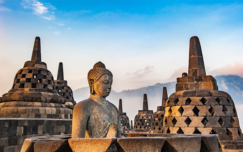 Buddhist temple in Borobudur