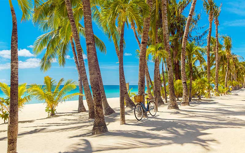 The shores of Boracay island, Western Visayas, Philippines.